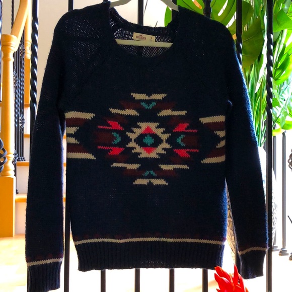 Hollister Sweaters - Hollister Navy Blue Crew Neck Sweater Soft Size S
